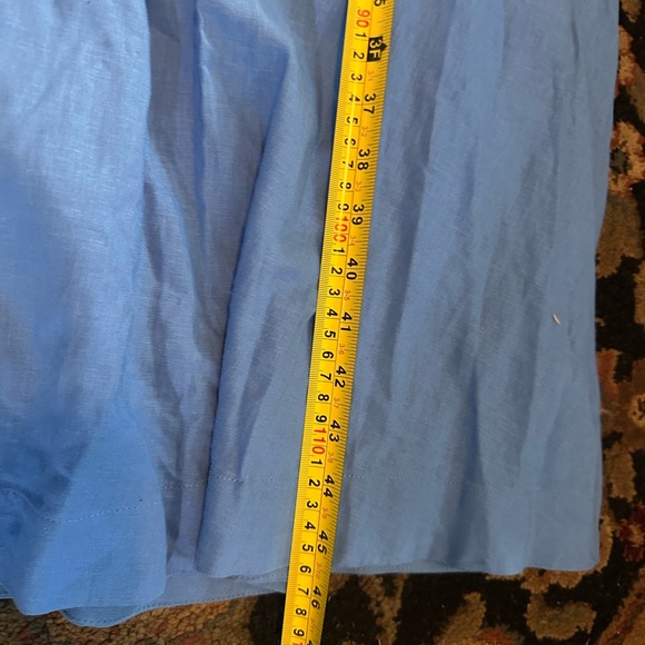 Maeve by Anthropologie Sky Blue Midi linen blend Dress - Picture 12 of 13